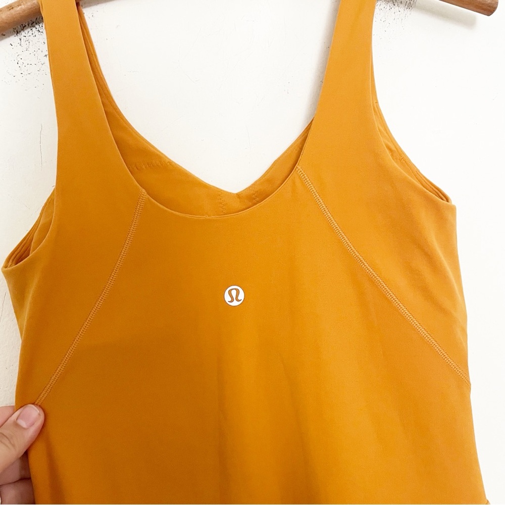 Lululemon Align Onesie Size 4 Autumn Orange 8” Active Romper Bodysuit Bike Short - Picture 12 of 13